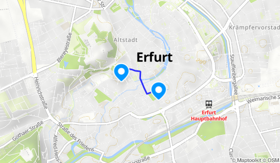 Kartenausschnitt Dom St. Marien zu Erfurt 
